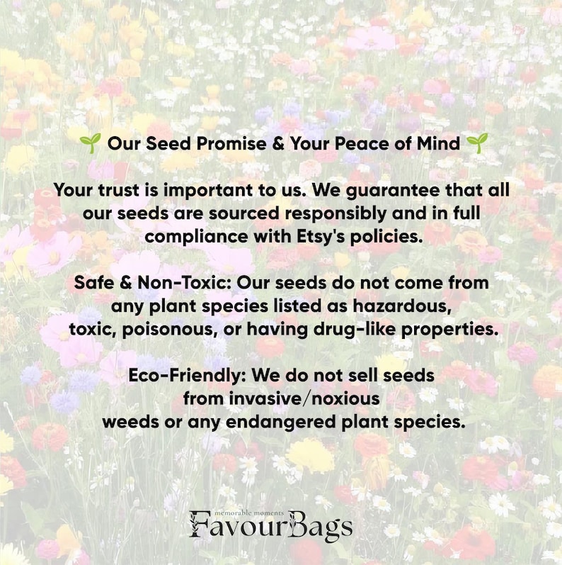 Personalised Baby Shower Wildflower Seed Packets | Thank You Gifts | Baby in Bloom | Watch Me Grow Favours Packs imagem 6