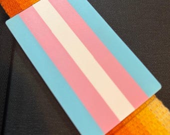 Trans Pride Bag Flag – Backpack Charm, Travel Luggage Tag, Purse Strap Accessory, Bag Identifier
