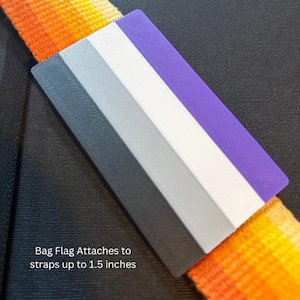 Asexual Pride Bag Flag – Backpack Charm, Travel Luggage Tag, Purse Strap Accessory, Bag Identifier