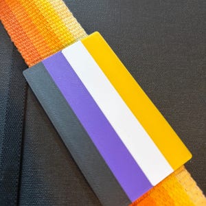 Non Binary Pride Bag Bag Flag – Backpack Charm, Travel Luggage Tag, Purse Strap Accessory