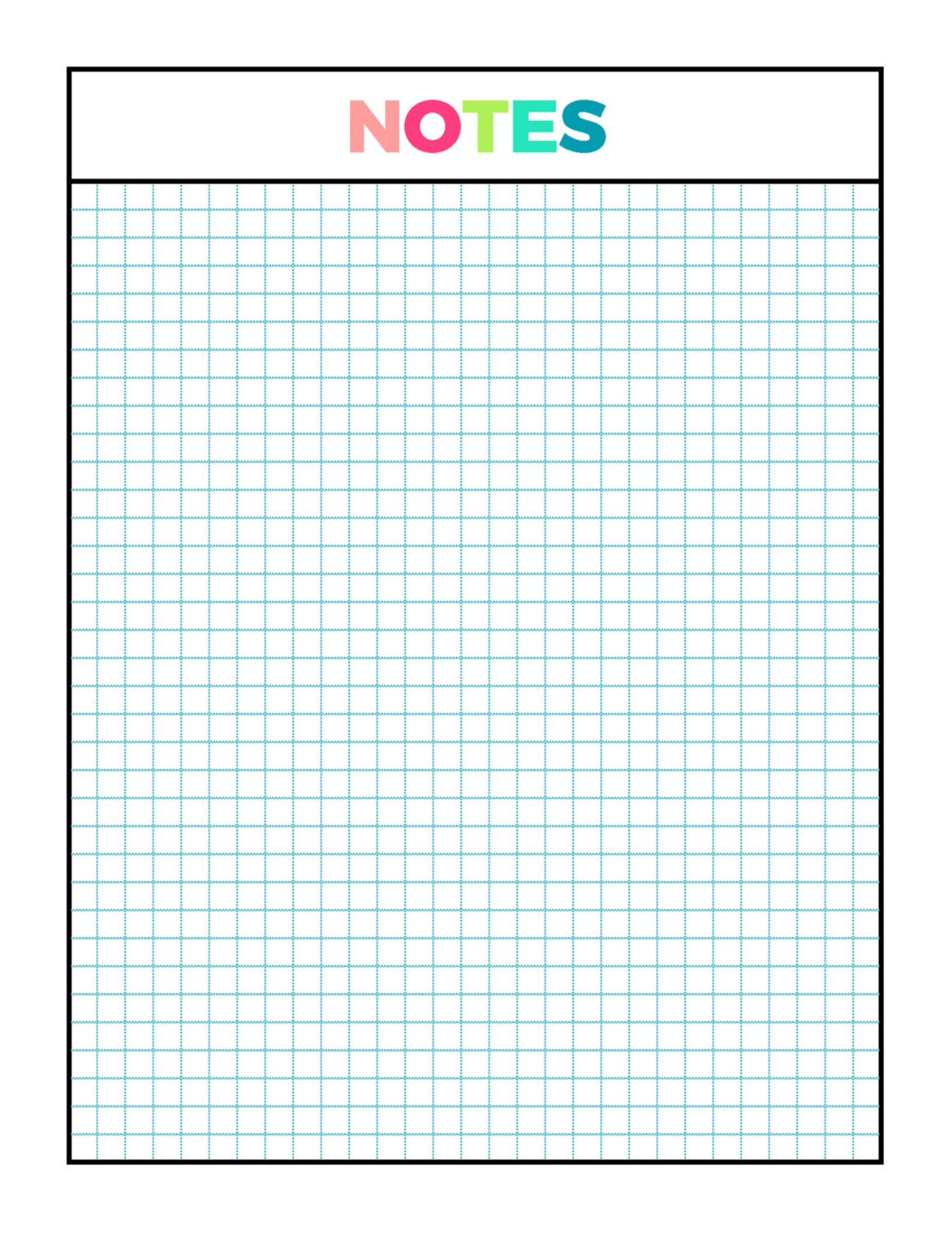 Bright Notes Printable Planner Pages, Household Binder, Letter Sized ...