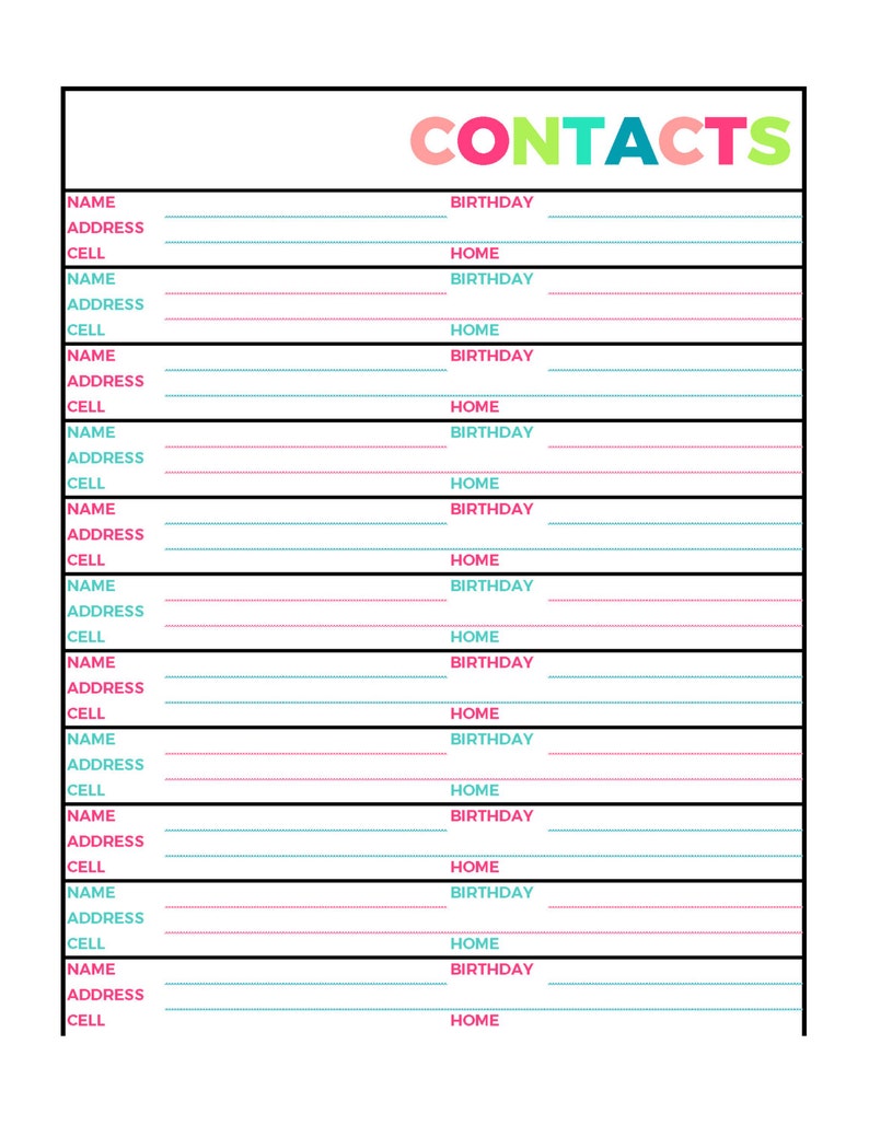Shiny Contacts Cover E book Printable Webpage, Letter Dimension PDF, House Binder, Planner, Immediate Down load graphic relating to Address Book Printable named Dazzling Contacts Cover E-book Printable Web site, Letter Dimension PDF, Property Binder, Planner, Instantaneous Obtain