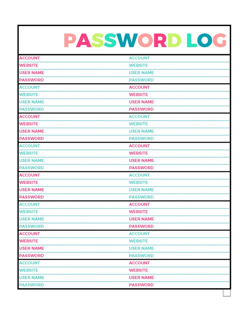 bright-password-log-printable-page-letter-size-pdf-home-etsy