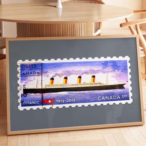 Póster de la película Titanic: Arte vintage canadiense (descarga digital)