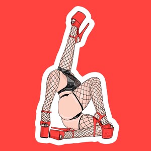 Legs Legs Legs STICKER - Die Cut Vinyl, Laptop Sticker,  legs, fishnets, stripper, high heels, laptop
