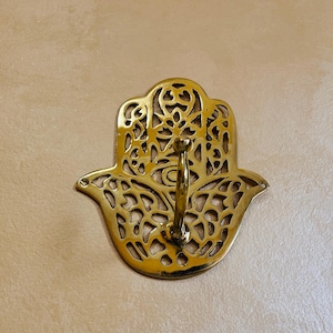Moroccan Brass Hook | Vintage Wall Mount Hook | Handcrafted Brass Hanger | Single Coat Hook | Brass Towel Hook | Wall Hook for Home Decor