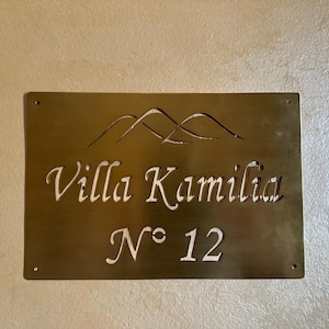 Custom Moroccan Brass Plaque - Personalized Engraved Nameplate - Handmade Brass Sign - Cast Brass Plaques for Home, Business & Events