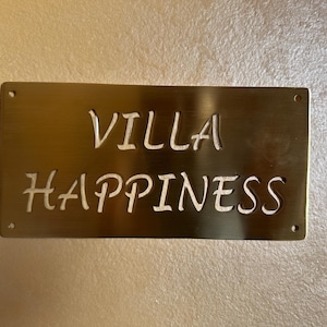 Custom Brass Plaque | Engraved Brass Signs | Personalized Plaques for Home & Garden Decor | Handmade Brass Nameplate | Customizable signs