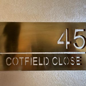 Custom Engraved Brass Name Plate - Personalized Door Sign - Ornamental Brass Plaque - House Number Plate - Custom Door Plate - Brass Sign