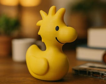 Woodstock Duck Figurine: 3D Printed Peanuts Desk Decor