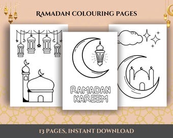 Ramadan Colouring Pages | Islamic Printable Activity for Kids | Eid Crafts & Learning