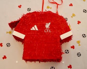 Liverpool FC Inspired Birthday Party piñata  (Buster and blindfold Included)