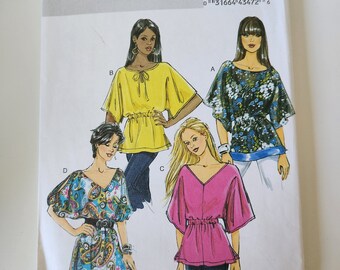 Butterick B5496 Misses' Tunic Sewing Pattern, Uncut Sizes Lrg-Xlg-Xxl