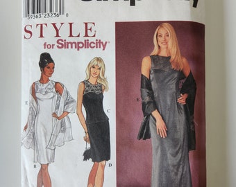 millésime 1999, Patron de robe Simplicity 8840, non coupé Tailles 6-8-10-12-14-16