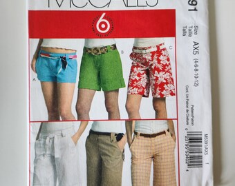 McCall's M5391 Shorts Sewing Pattern, Uncut Size 4-6-8-10-12