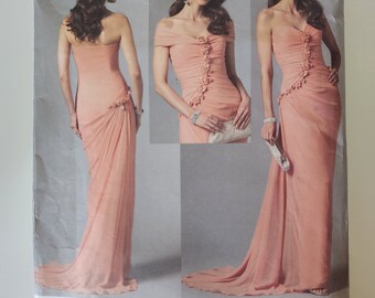 Vogue V2890 Formal Gown Sewing Pattern from Bellville Sassoon, Uncut Sizes 14-16-18