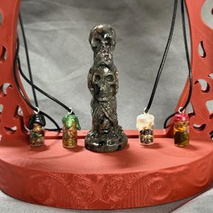 Spell Jar Necklaces - Customized Magic Bottle Jewelry, Unique Gifts, Enchanted Charm Necklaces for Witches & Spirituality Lovers