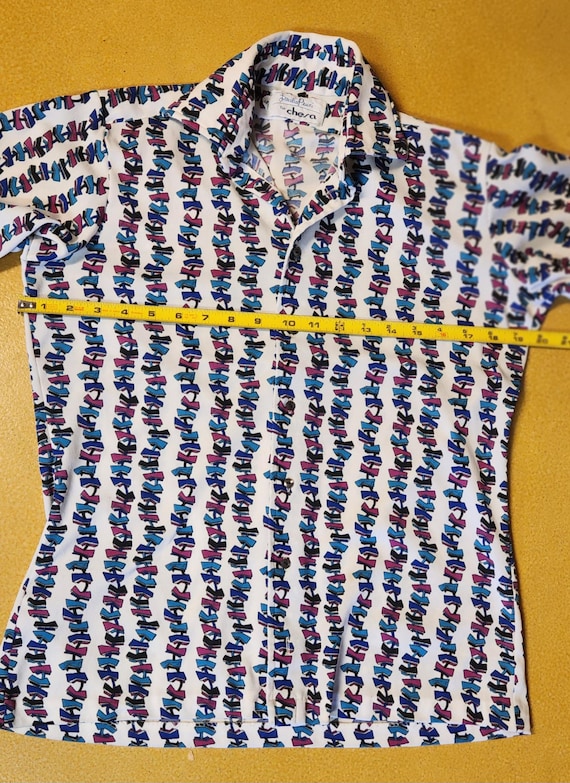 Emilio Pucci for Chesa 70s button front shirt.   … - image 10