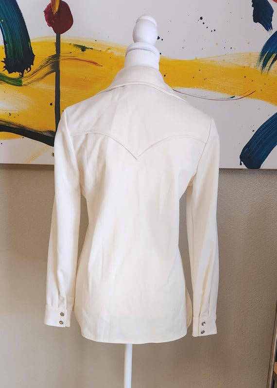 1970s H Bar C Embroidered Western Shacket - Pearl Snap Closure View 6