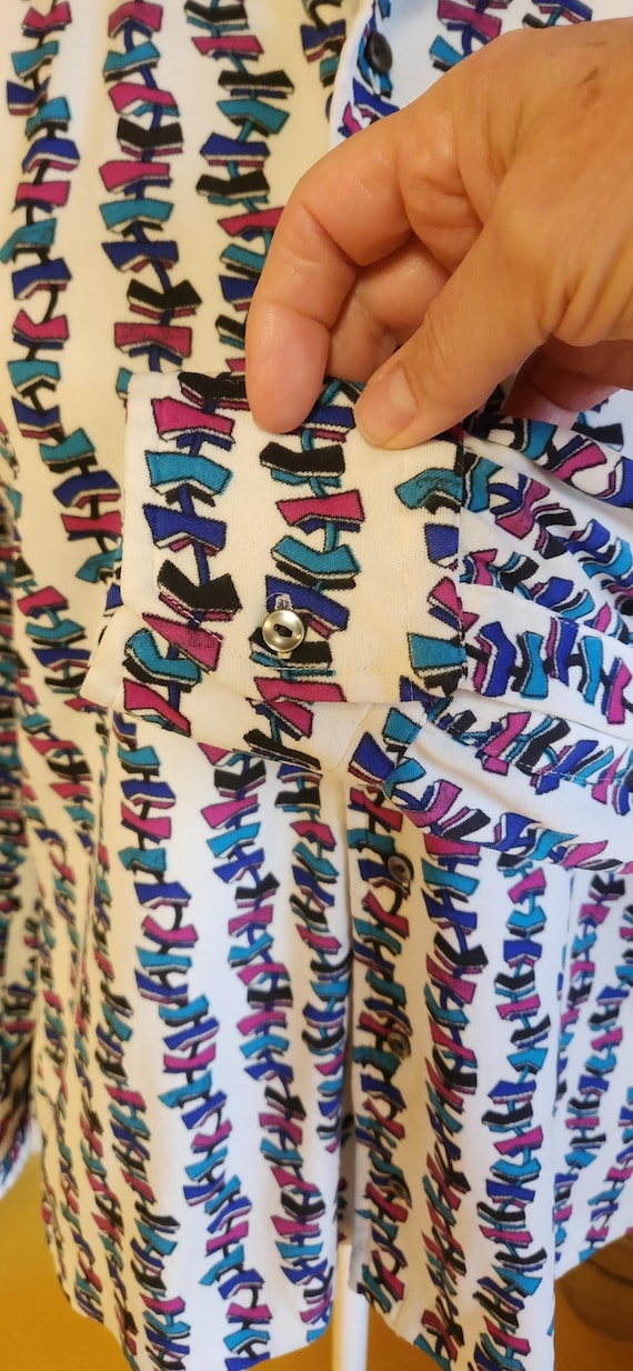 Emilio Pucci for Chesa 70s button front shirt.   … - image 4