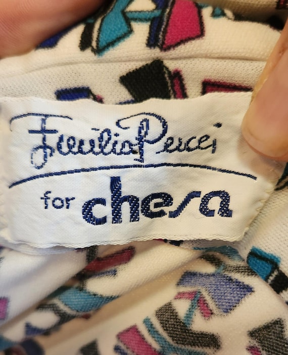 Emilio Pucci for Chesa 70s button front shirt.   … - image 3