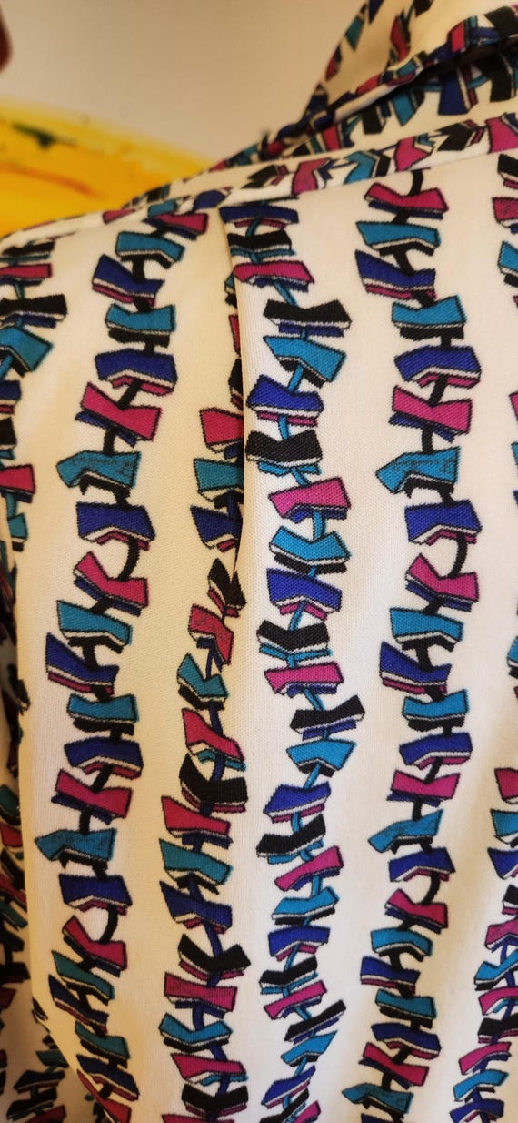 Emilio Pucci for Chesa 70s button front shirt.   … - image 5