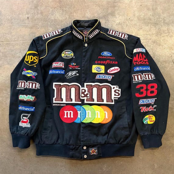 Jh Design Nascar Racer Jacket Vintage JH Design M&m's NASCAR