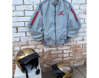 Par de cascos Honda Goldwing de edición limitada de 1979 + Chaqueta HondaLine GWRA
