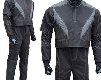 Traje de vuelo personalizado de Star War de 3 piezas de Mandalorian, traje de cazarrecompensas inspirado en Bo-Katan, disfraz de cosplay de Mandalorian para hombre