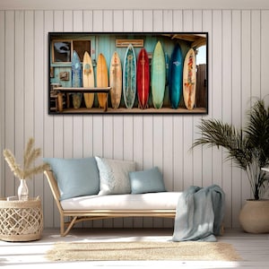 Surfboard Wall Art, Surf Print, Surf Photography Print, Vintage Surf Print, Surfing Wall Art, Surfer Gift, Beachy Wall Art, Coastal Blue Art