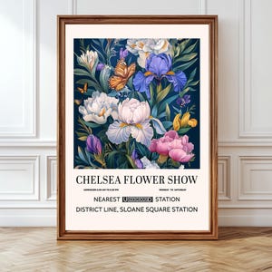 Chelsea Flower Market Print English Garden Floral Art Botanical Wall Decor Vintage Flower Poster, Home Art William Morris Style Print