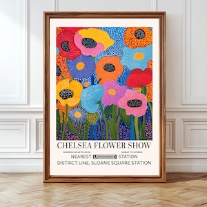 Flower Market Print, William Morris Print, Garden Wall Art, Floral Wall Art, London Print, Vintage Floral Print, Art Gifts, Chelsea Show