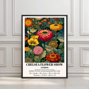 Chelsea Flower Print William Morris Print Garden Floral Art Botanical Wall Decor Vintage Flower Poster Housewarming  Mothers Day Gift