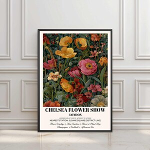 Flower Market Print, William Morris Print, Meadow Flower Print, Flower Market London, Grandmillenial Art, Botanical Print, LondonPrint