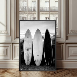 Surf Print, Surf Art, Surfboard Print, Black & White Photo, Surfboard Art Print, Surfing Print, Surf Poster, Surf Gift, Surfboard, Surf
