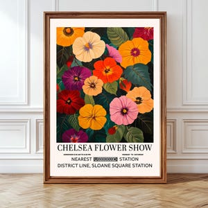 Chelsea Flower Market Print Botanical Wall Art Vintage Flower Cottagecore Poster Home Art Print Mothers Day Gift Floral Wall Art