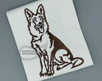 German Shepherd Body embroidery design