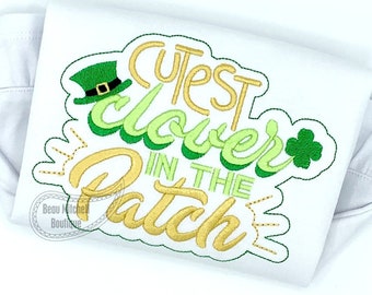 Cutest clover in the patch embroidery design