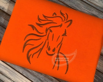 Horse head embroidery design