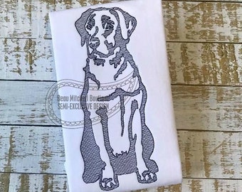 Labrador Body sketch embroidery design