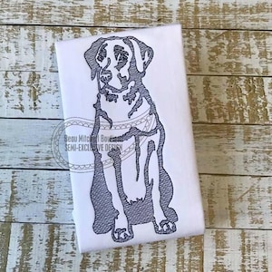 Labrador Body sketch embroidery design