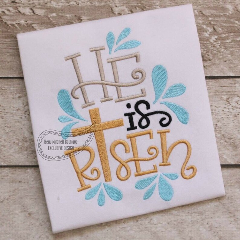 He is Risen Embroidery Design Etsy