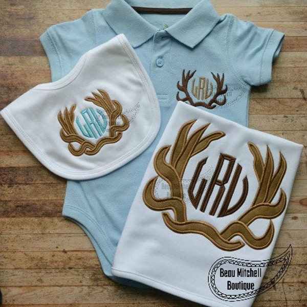 Antler Monogram applique - EXCLUSIVE BMB DESIGN