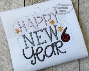 Happy New Year swirl