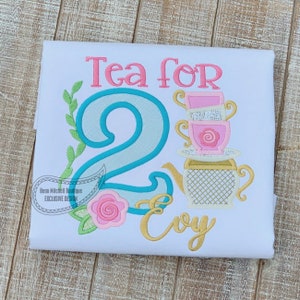 Tea for 2 applique design