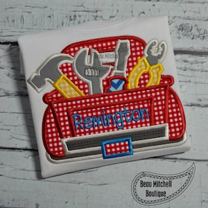 Tool Saw truck applique embroidery design