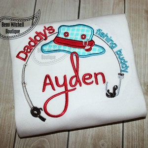 Daddy's fishing buddy applique
