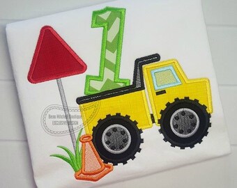 Construction number 1 Dump truck applique - A BMB EXCLUSIVE design!