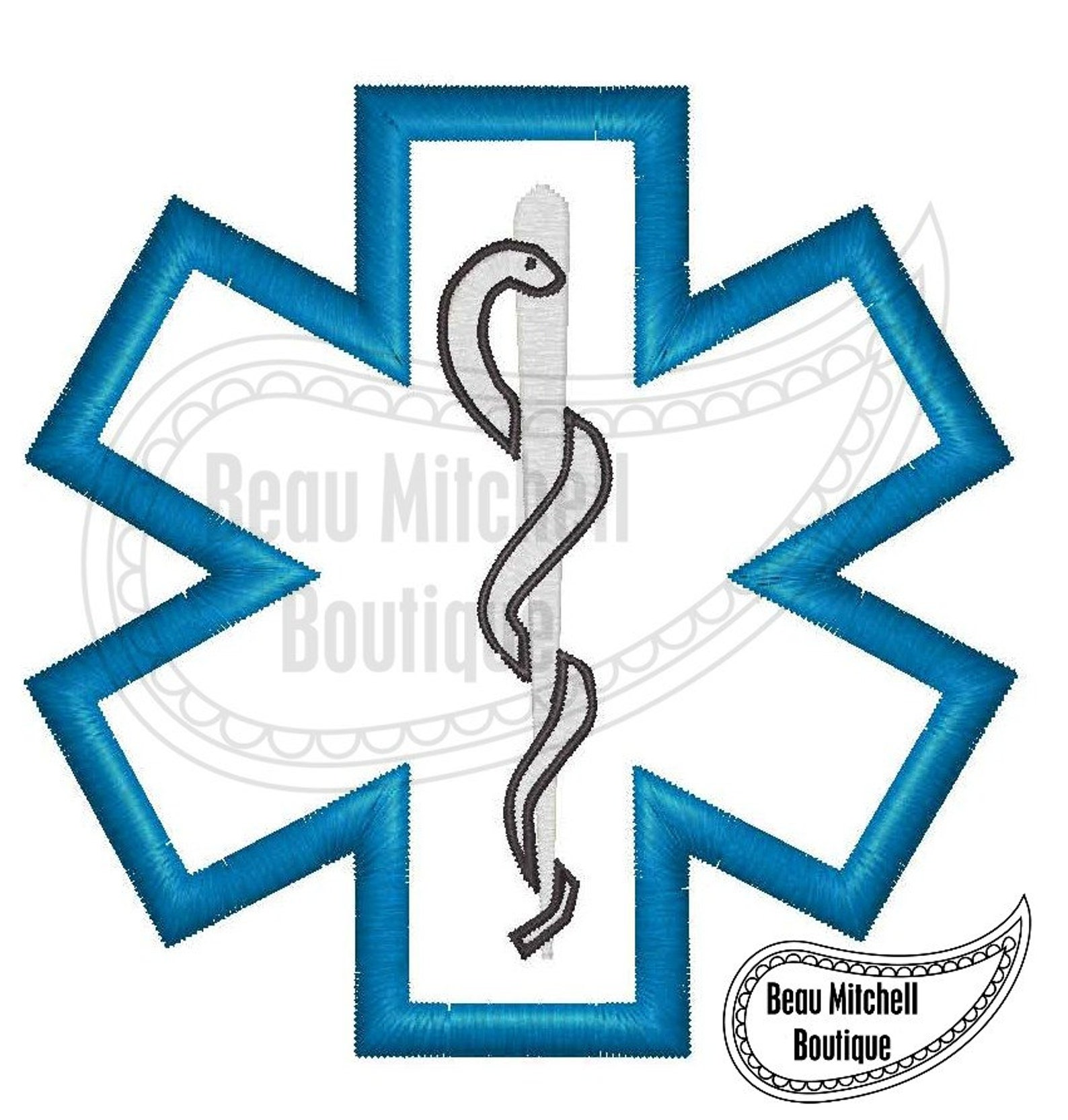 Star of life embroidery design  etsy