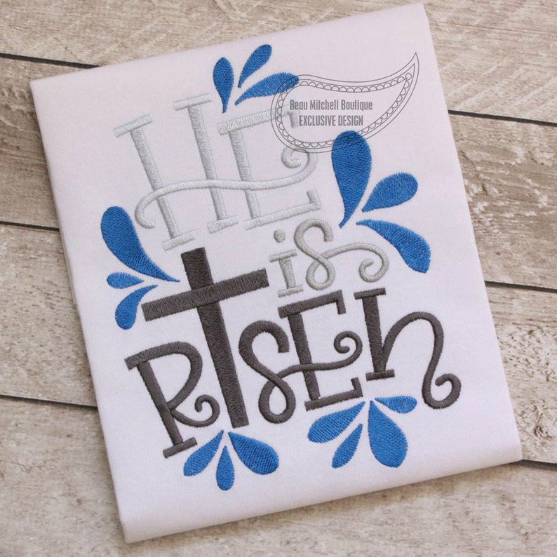 He Is Risen Embroidery Design Etsy